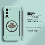 Ultra-thin Frameless Magnetic Maple Leaf Case For Samsung