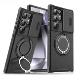 Sliding Window Rotating Stand Phone Case for Samsung