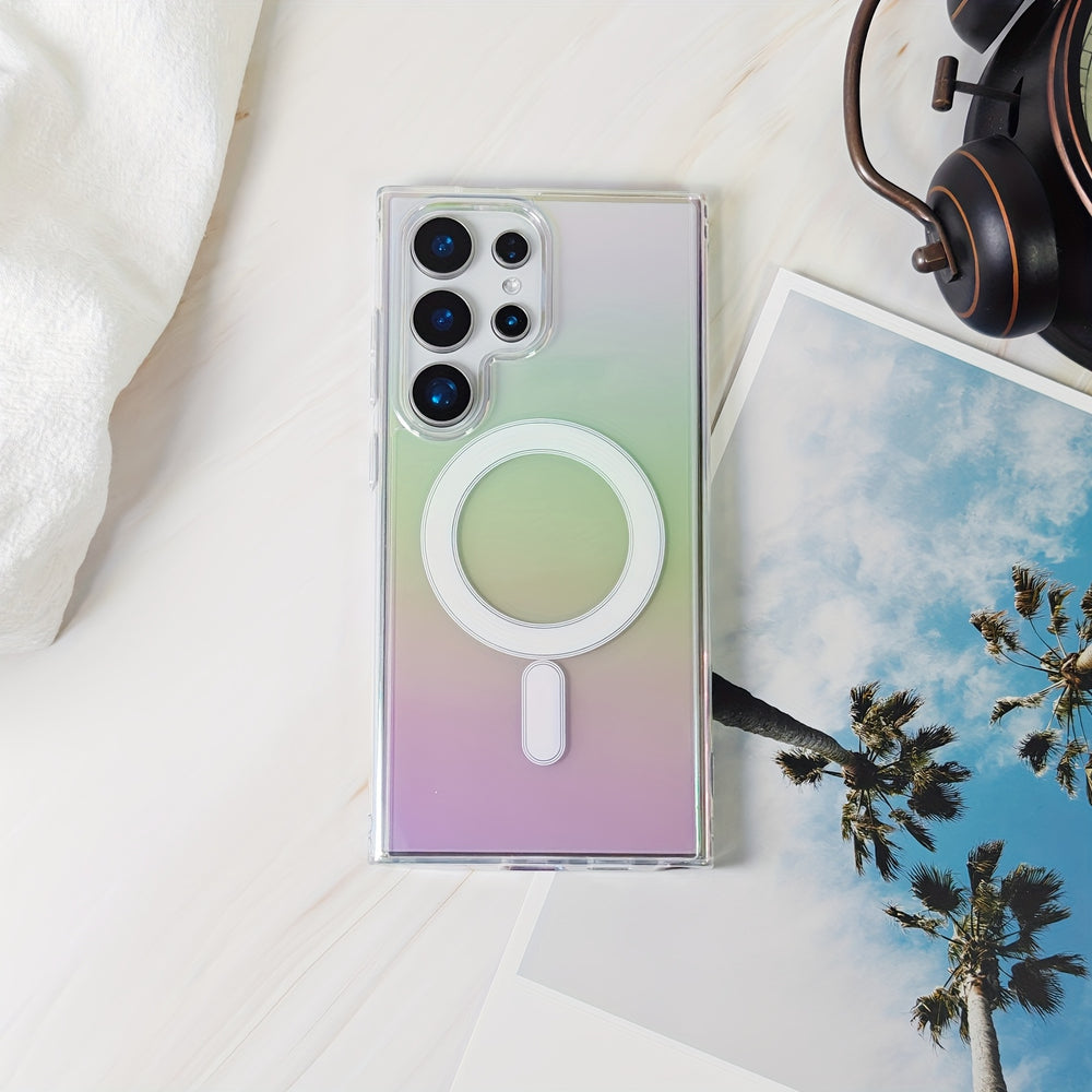 Magnetic Wireless Charging Gradient Color Case For Samsung