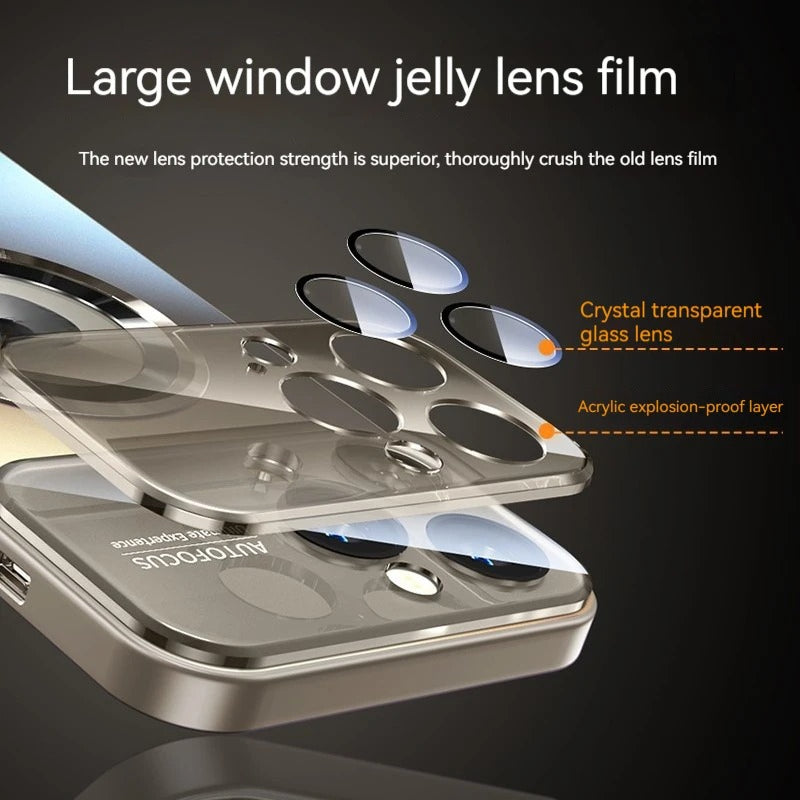 Camera Glass Film Magnetic Magsafe Case for iPhone