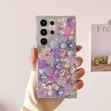 Rhinestone Luxury Bow Flower Phone Case for Samsung