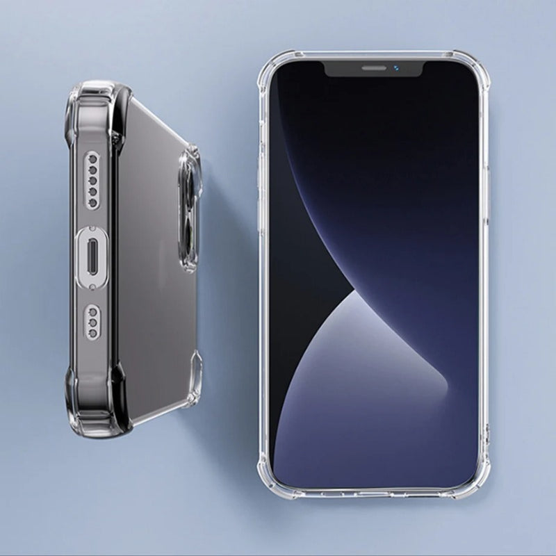 Thick Shockproof Silicone Clear Transparent Soft Phone Case for iPhone