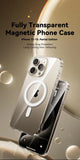 Magnetic Support Wireless Charging Clear Protective Case for iPhone