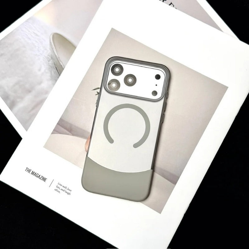 Matte Magsafe Flip Camera Protection Stand Holder Bracket Case for iPhone