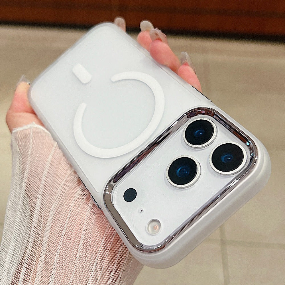 Magnetic Wireless Charging Matte Shock Camera Case for iPhone