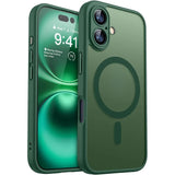 Magnetic Matte Translucent Armor Shockproof Hard PC Case For iPhone