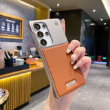 Leather Frameless Frosted Magnetic Business-Style Drop-Proof Phone Case for Samsung