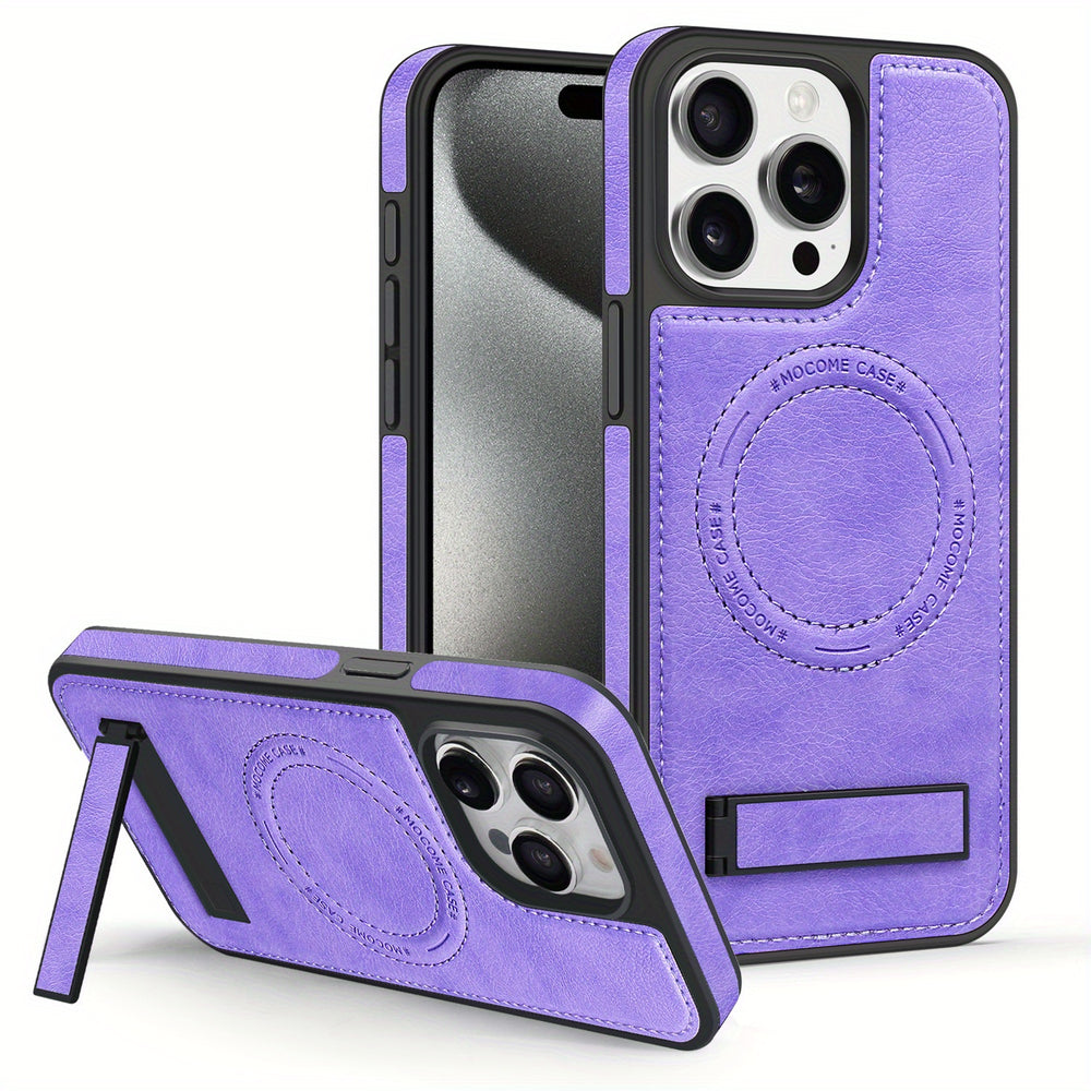 Leather Case with Hidden Stand Case for iPhone