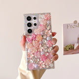 Rhinestone Luxury Bow Flower Phone Case for Samsung