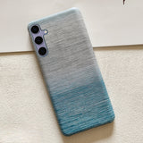 Gradient color half leather Case for iPhone