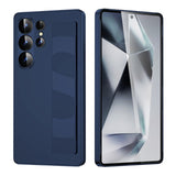 Silicone Wristband Full-Coverage Transparent Frosted Phone Case for Samsung