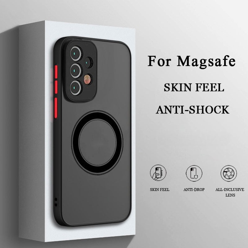 Magnetic Skin-Friendly Frosted Drop-Proof Full-Coverage Phone Case for Samsung