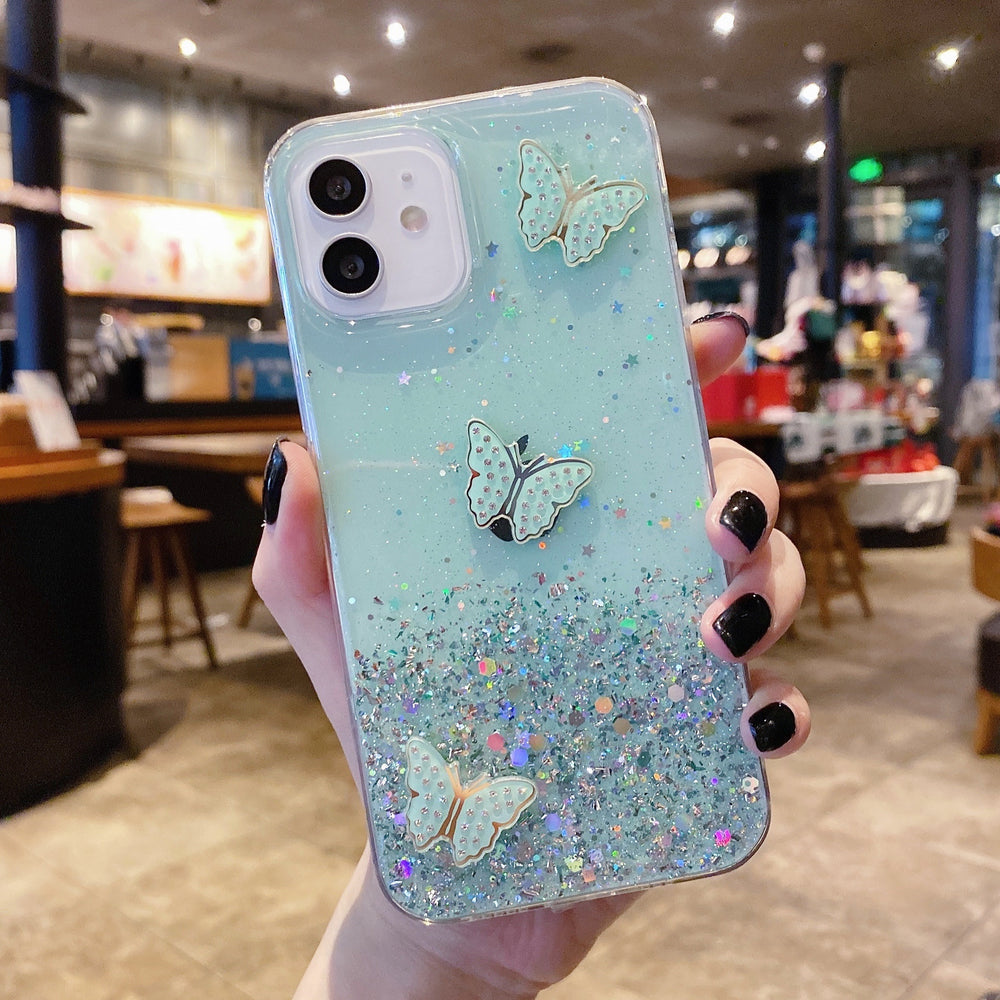 Starry Sky Flashing Butterfly  Case  for iPhone