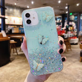 Starry Sky Flashing Butterfly  Case  for iPhone