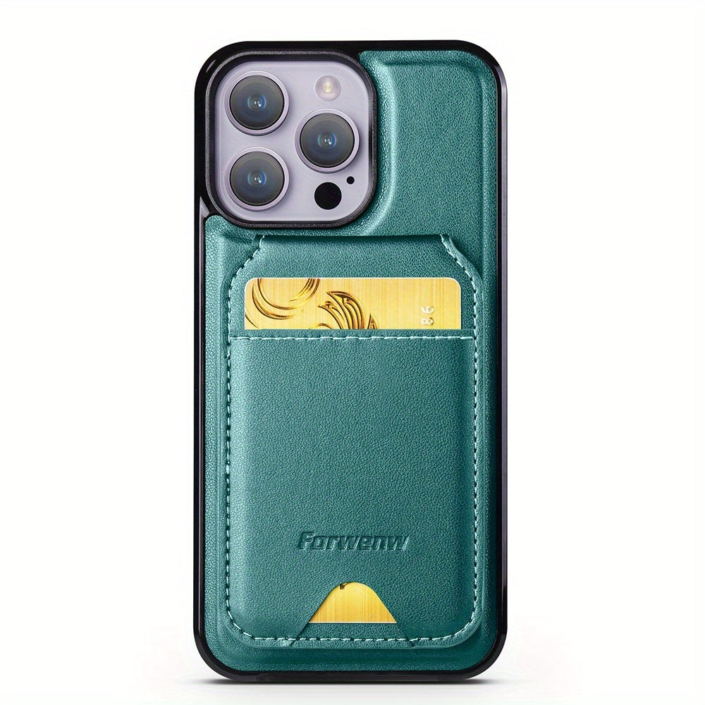 RFID Anti-theft Swipe Magnetic Faux Leather Wallet Case for iPhone