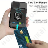 Holder Slot And a Ring Stand Case For iPhone