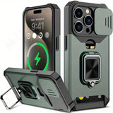 Holder Slot And a Ring Stand Case For iPhone