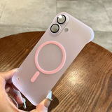 Slim Matte Magnetic Frameless Wireless Charging Case for iPhone