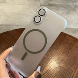 Slim Matte Magnetic Frameless Wireless Charging Case for iPhone