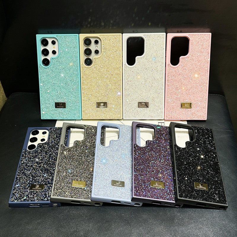 Luxury Flashing Swan Shockproof and Anti Drop Back Phone Case for Samsung