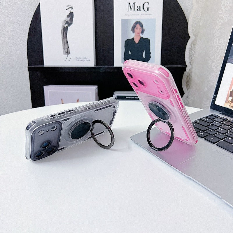 360° Transparent Mecha Phone  Gadget Safety Durable Case for iPhone
