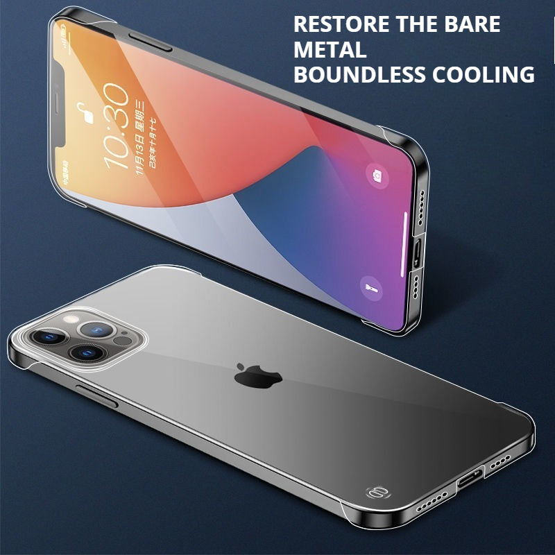 Borderless PC Transparent Mobile Phone Case for IPhone