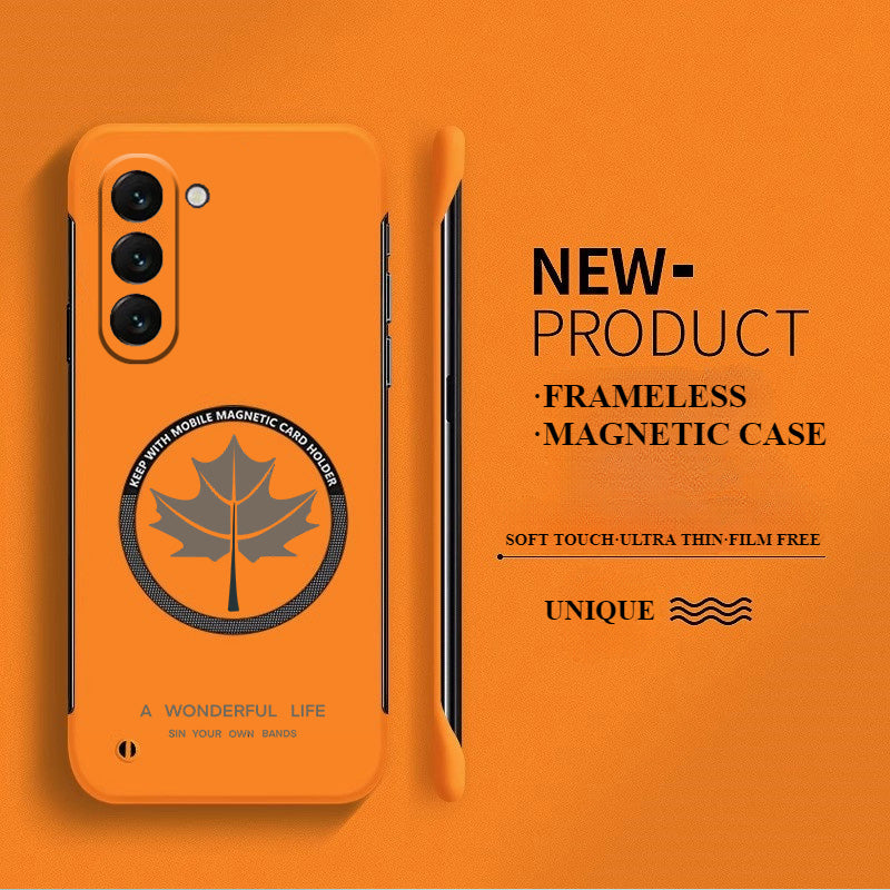 Ultra-thin Frameless Magnetic Maple Leaf Case For Samsung