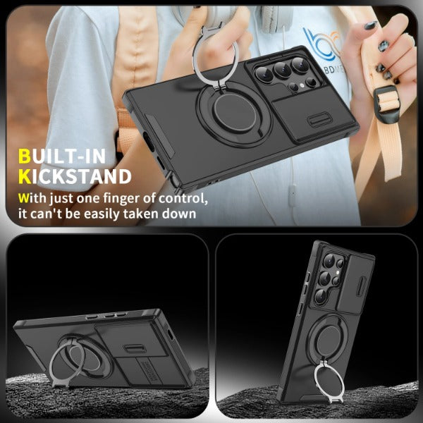 Magsafe Magnetic 360° Rotate Bracket Slide Camera Case for Samsung