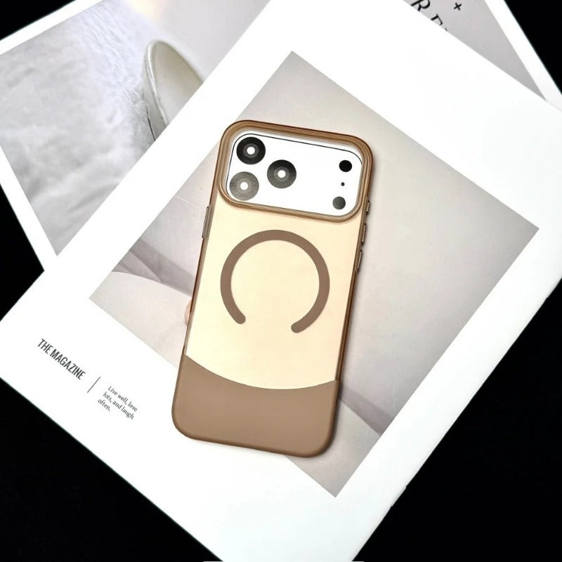 Matte Magsafe Flip Camera Protection Stand Holder Bracket Case for iPhone