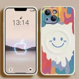 Silicone Graffiti Smile Magsafing Case for iPhone