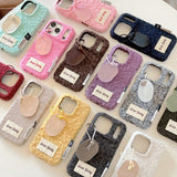 Solid Color Woolen Velvet Minimalist And Unique Tag Phone Case for IPhone