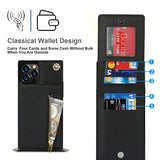 Stylish Leather Crossbody Zipper Back Cover Holder Wallet Card Holder Phone Case 3-In-1 for iphone