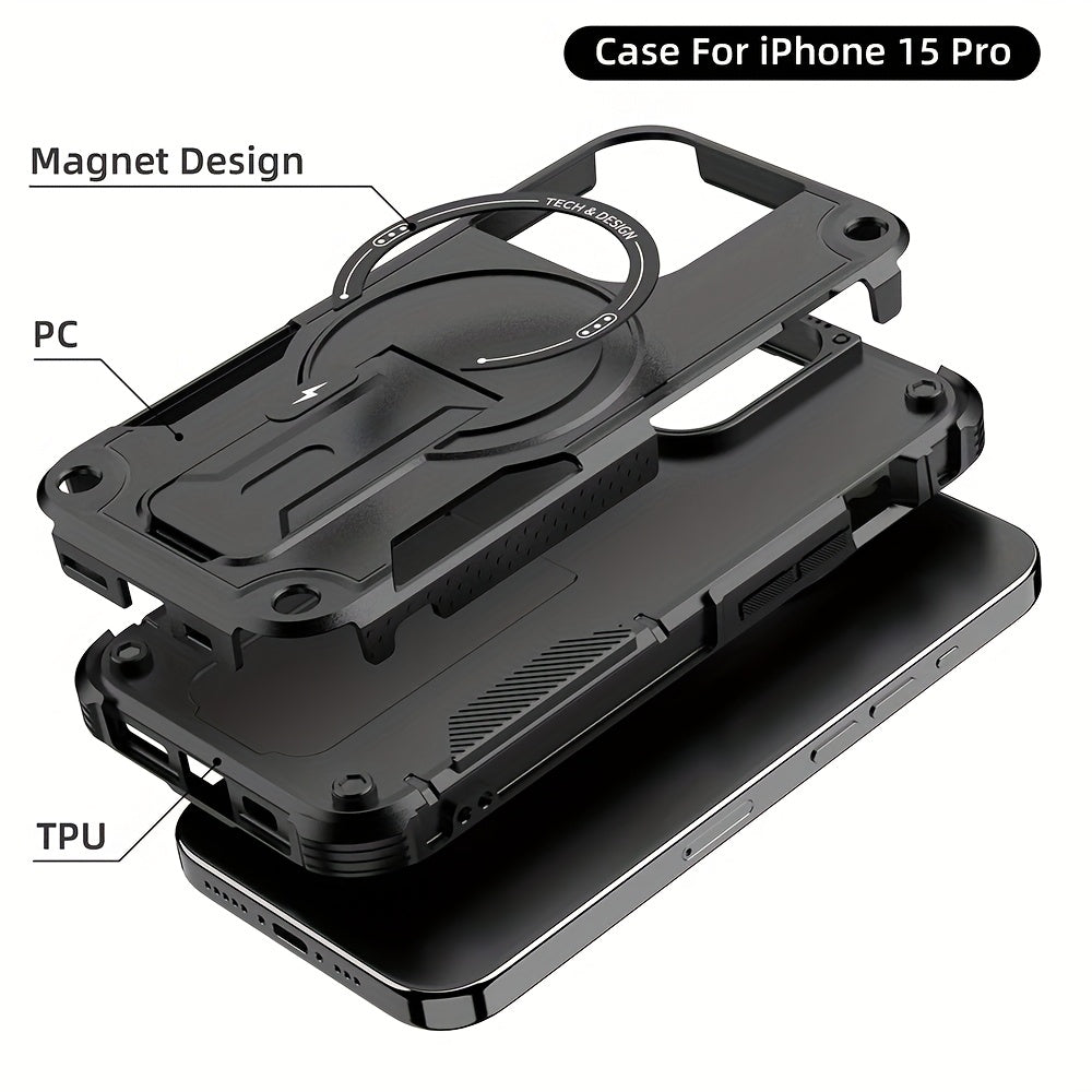 Magnetic diagonal bracket mobile Case for iPhone
