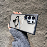 Magnetic Stand Frosted Skin Drop-Proof Phone Case for Samsung