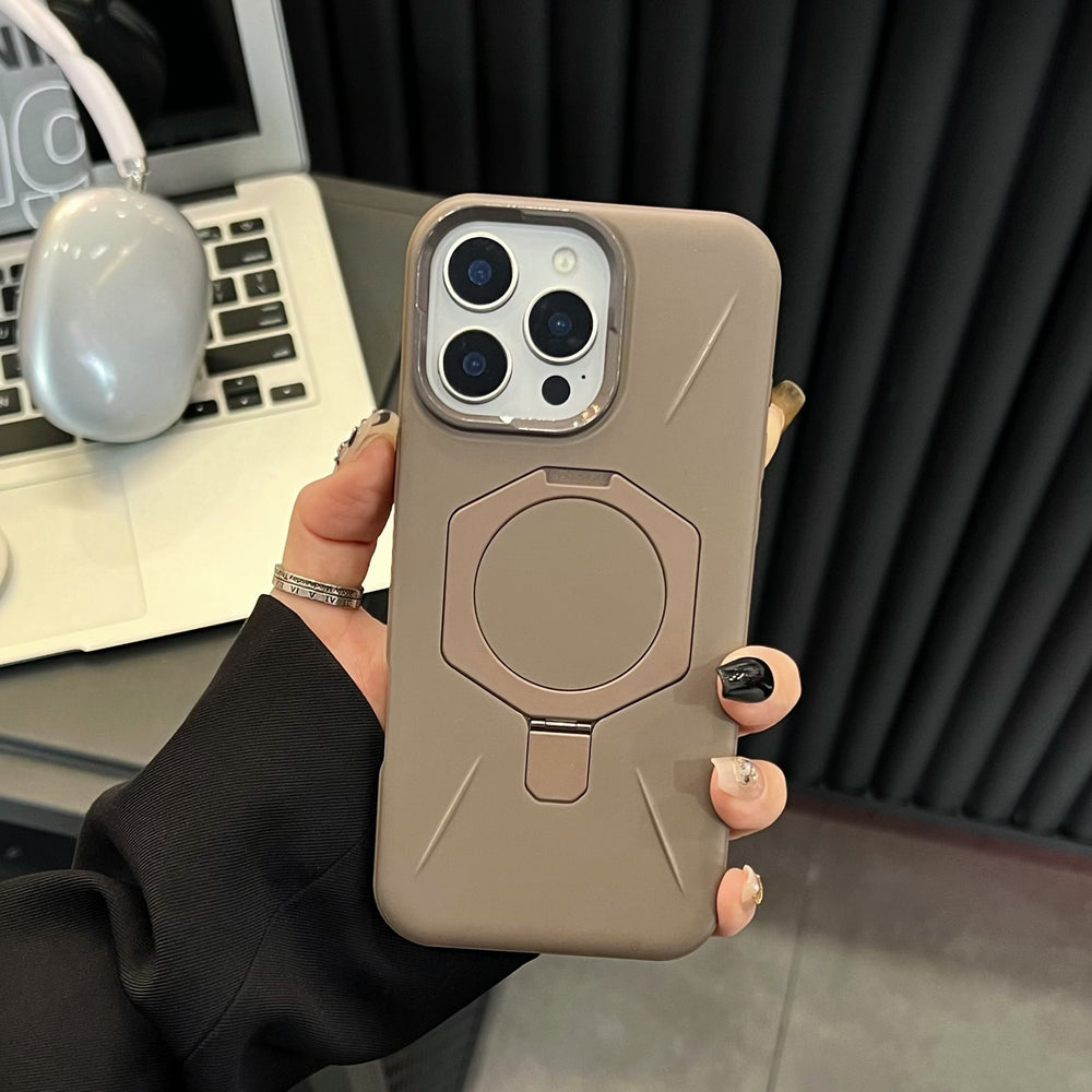 Magnetic Metal Lens Shell with Drop Protection Case for iPhone