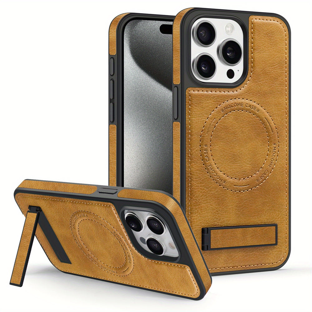 Leather Case with Hidden Stand Case for iPhone