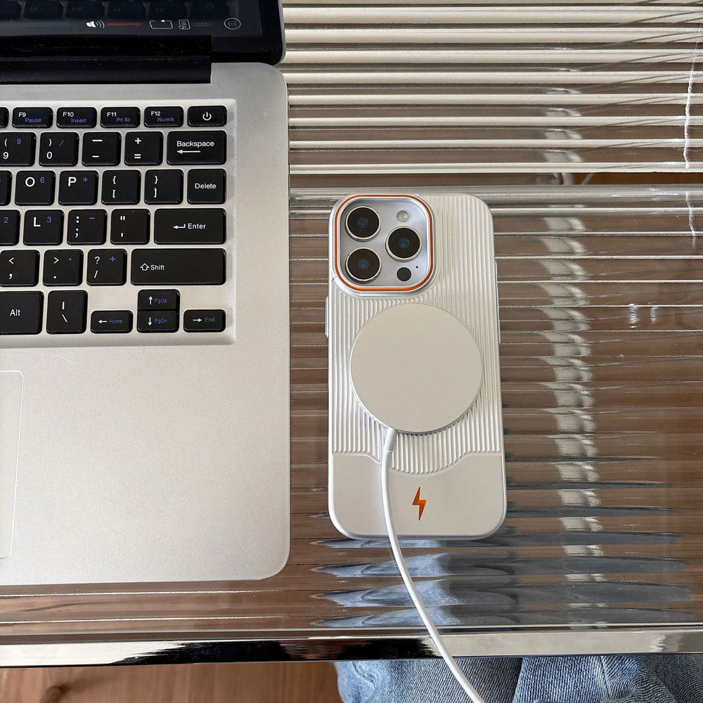 Magnetic For Magsafe Wireless Charging  Metallic Paint Color Case for iPhone