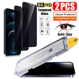 2Pcs Privacy Tempered Glass Screen Protector for iPhone