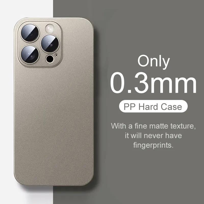 0.3mm Ultra Thin Matte Transparent Case For iPhone