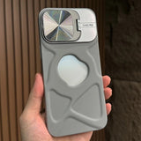 Magsafe Flip Lens Bracket Silicone Stand Case For iPhone
