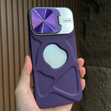 Magsafe Flip Lens Bracket Silicone Stand Case For iPhone