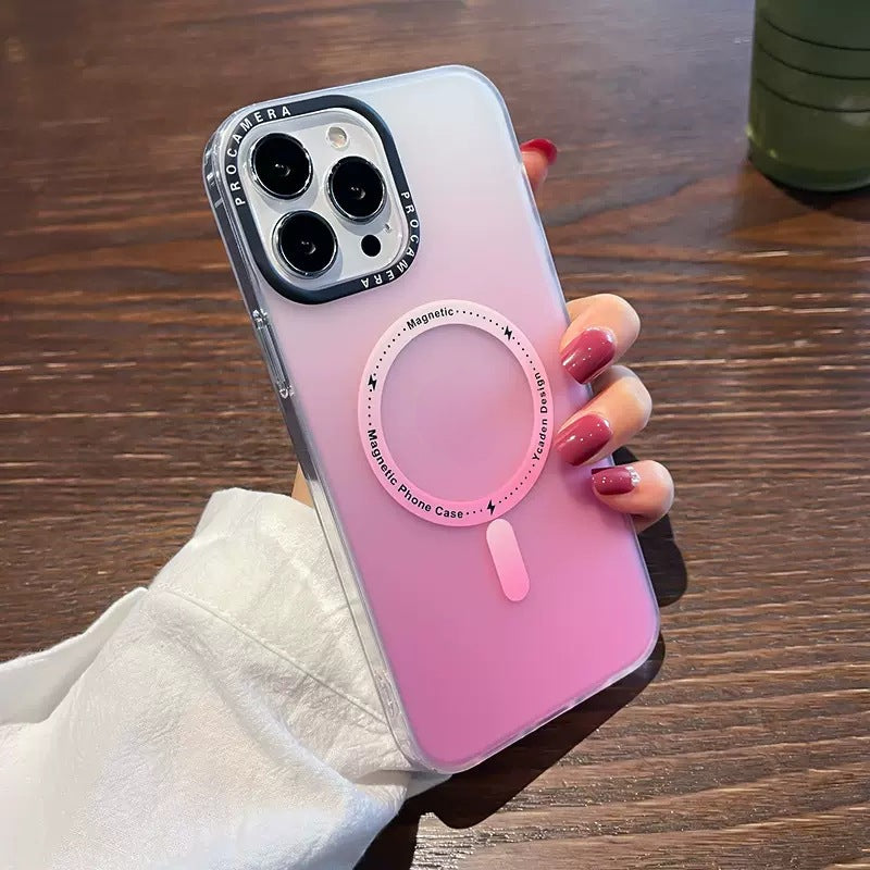 Gradient magnetic frosted Case for iPhone