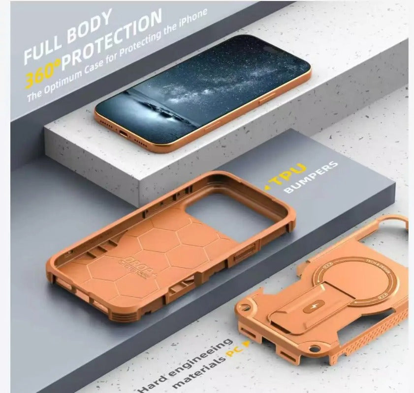 Magsafe Stand Invisible  Wireless Charging Anti-fall Case For iPhone