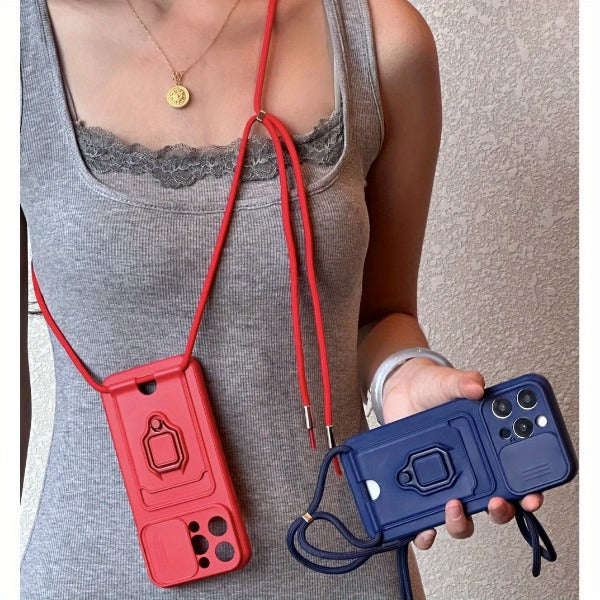 Multifunctional Card Holder Stand Lanyard Case case for iPhone