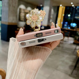 Rhinestone Butterfly And Flower Magnetic Phone Case for Samsung