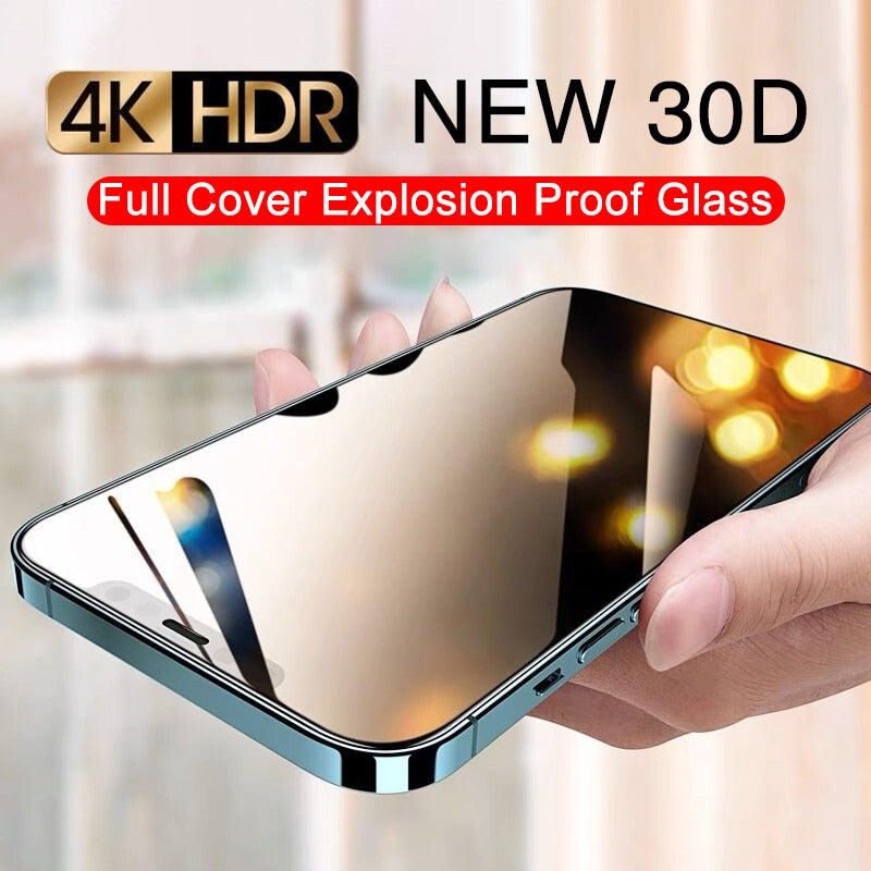 30D Full Cover Protective Glass For iPhone