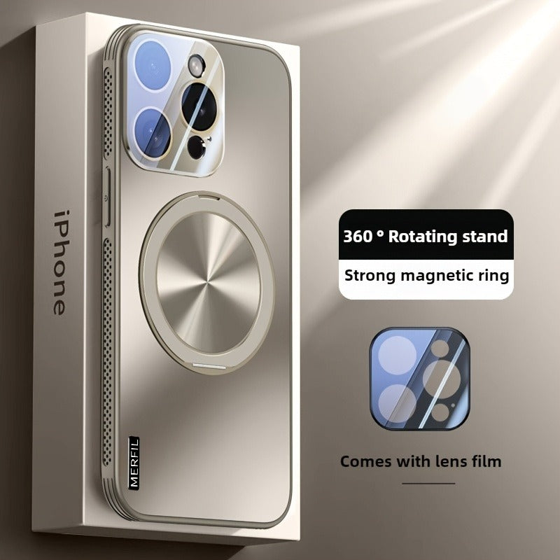 Ultra-thin Magnetic Shockproof with 360° Rotating Stand Lens Protection Case for iPhone