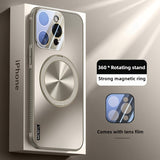 Ultra-thin Magnetic Shockproof with 360° Rotating Stand Lens Protection Case for iPhone