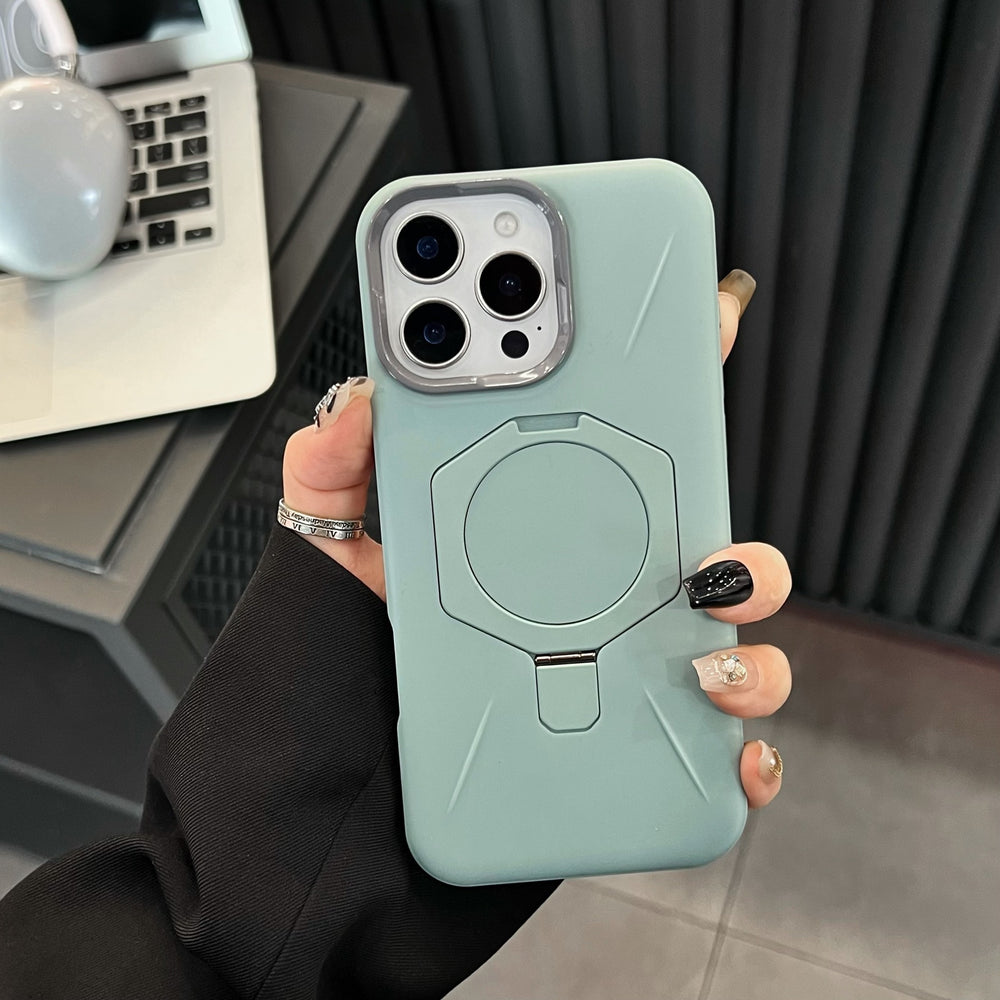 Magnetic Metal Lens Shell with Drop Protection Case for iPhone