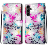 New Painted Leather Flip Phone Case with SIM Card Slot for Samsung